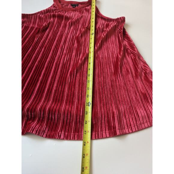 Torrid Size 00 Red Velvet High Neck Flowy Dress Tank Top - Picture 4 of 5